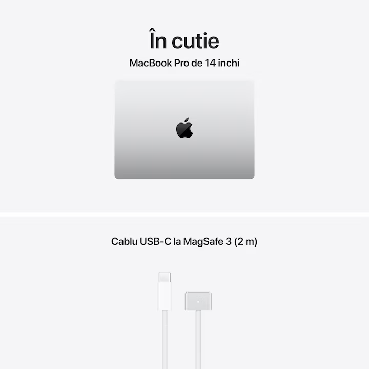 Laptop Apple MacBook Pro 14", procesor Apple M5, 10 nuclee CPU și 10 nuclee GPU, 32GB RAM, 1TB SSD, Silver, Tastatură Internațională - imagine 4