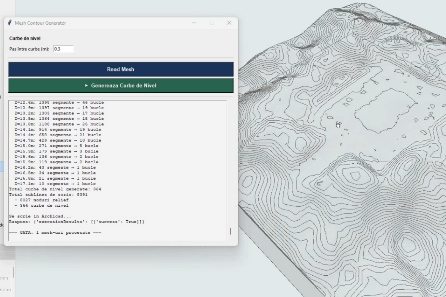 archicad tapir - curbe de nivel