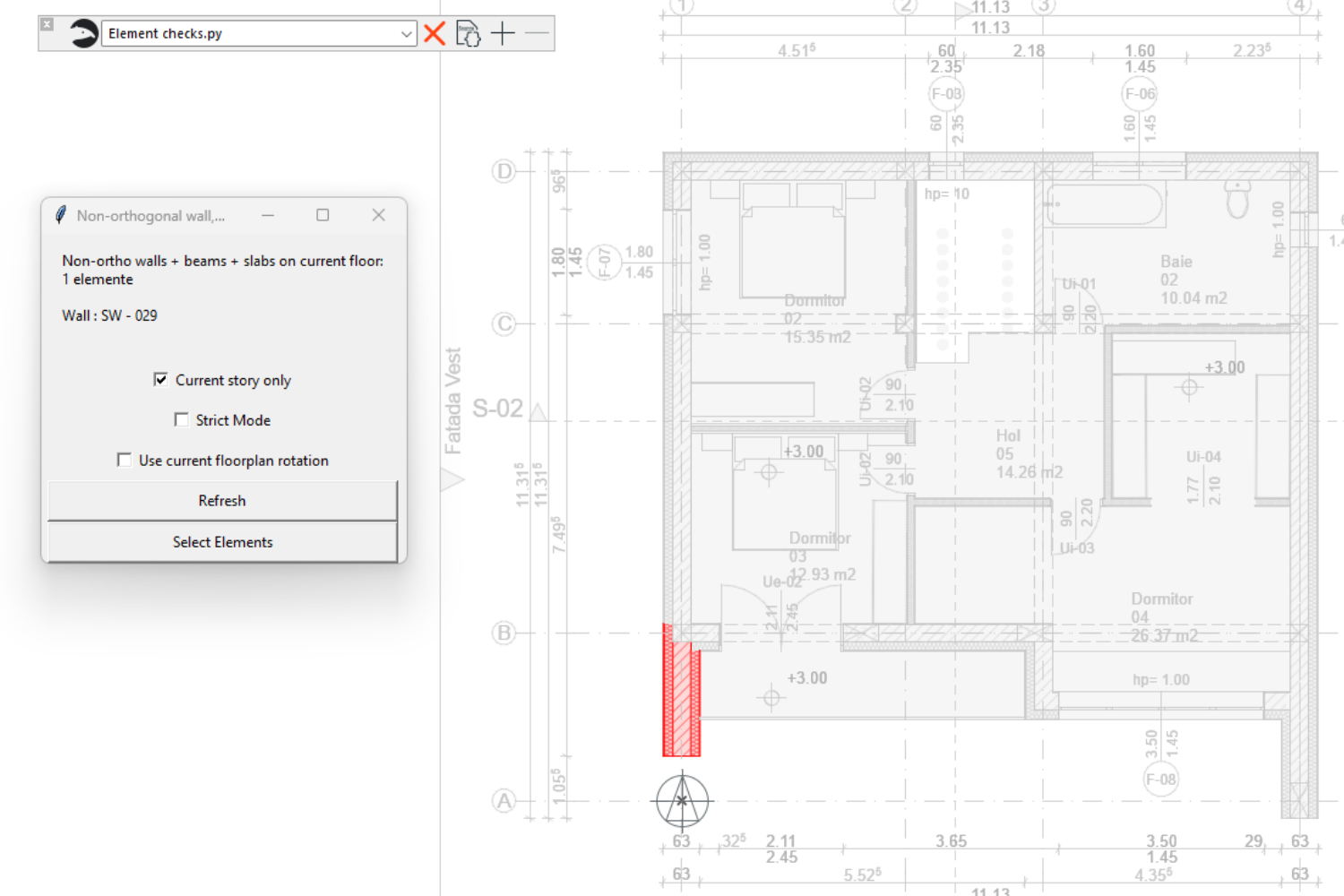 archicad tapir - element checks